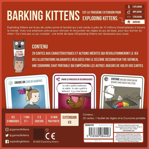 Asmodee - Exploding Kittens extension Barking Kittens