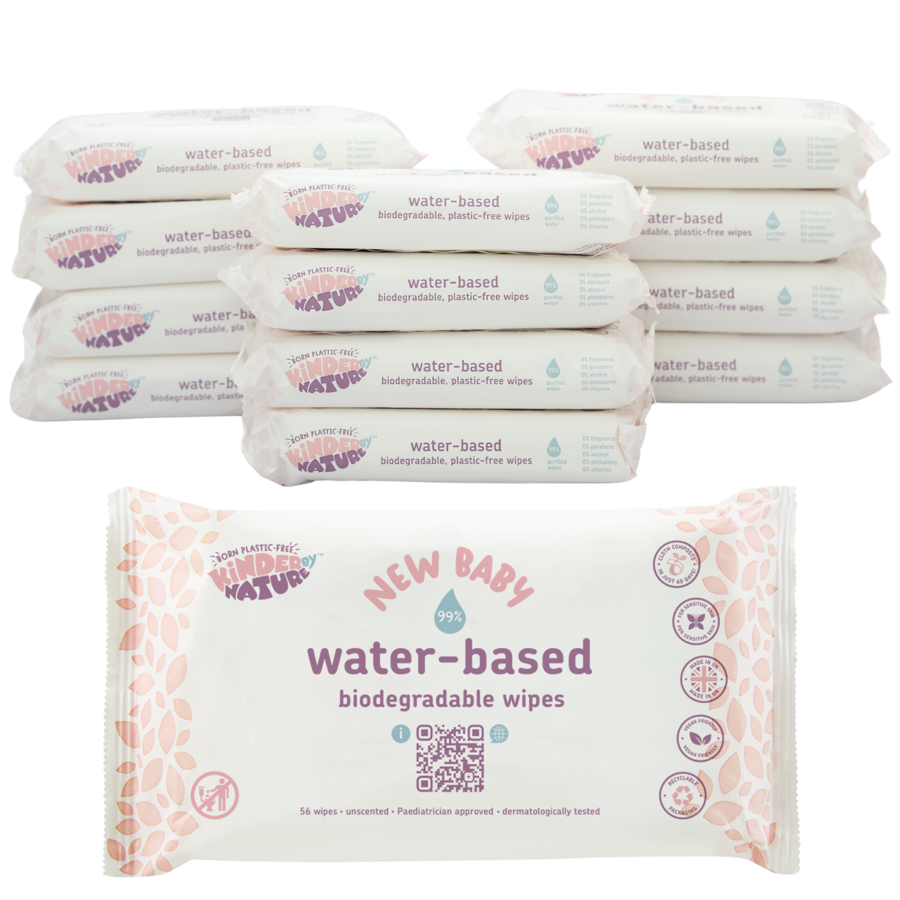 Jackson Reece - Mégapack de 12x56 lingettes écologiques Water-based Kinder by Nature