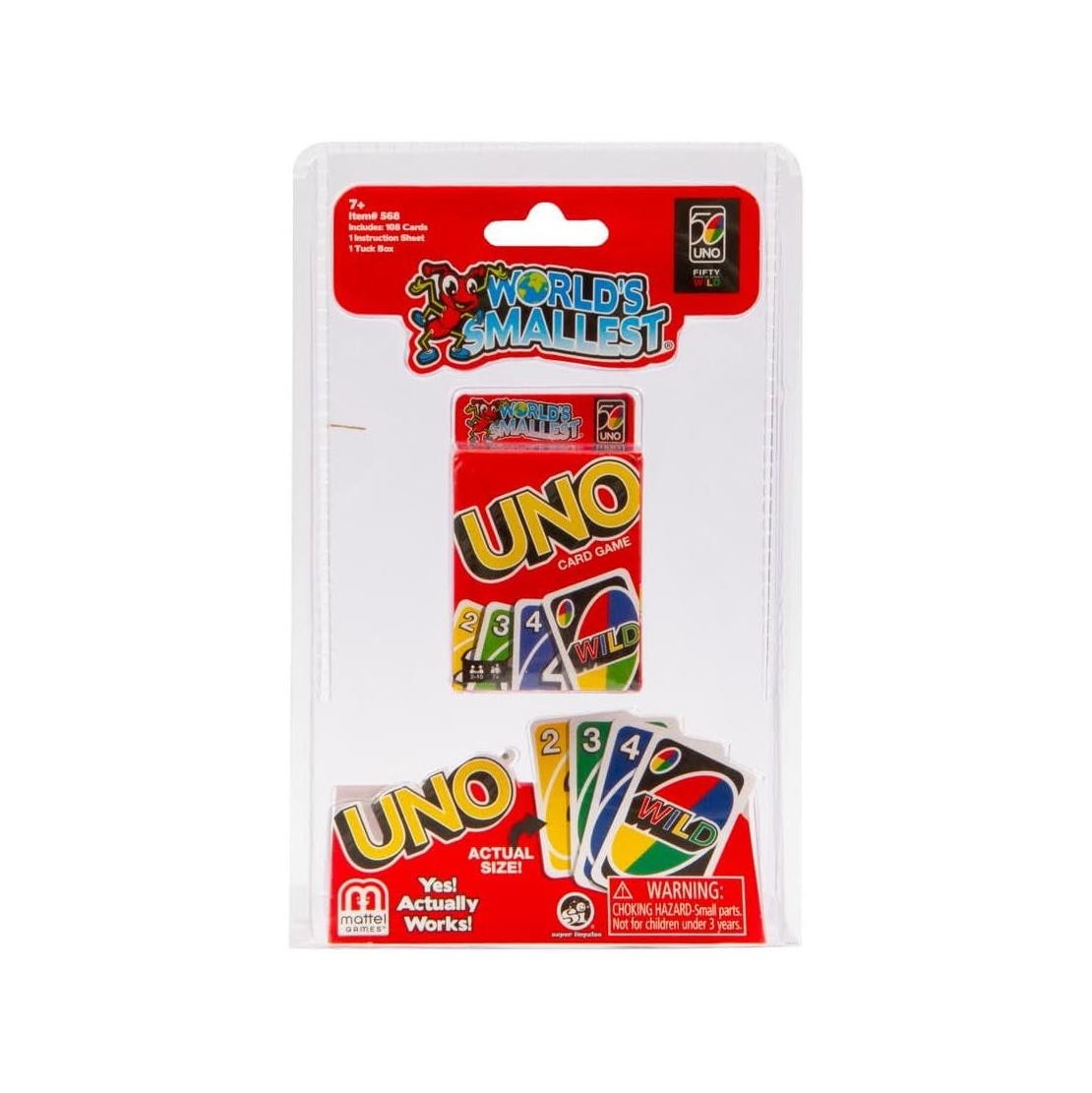 World's Smallest - Jeu de cartes UNO miniature