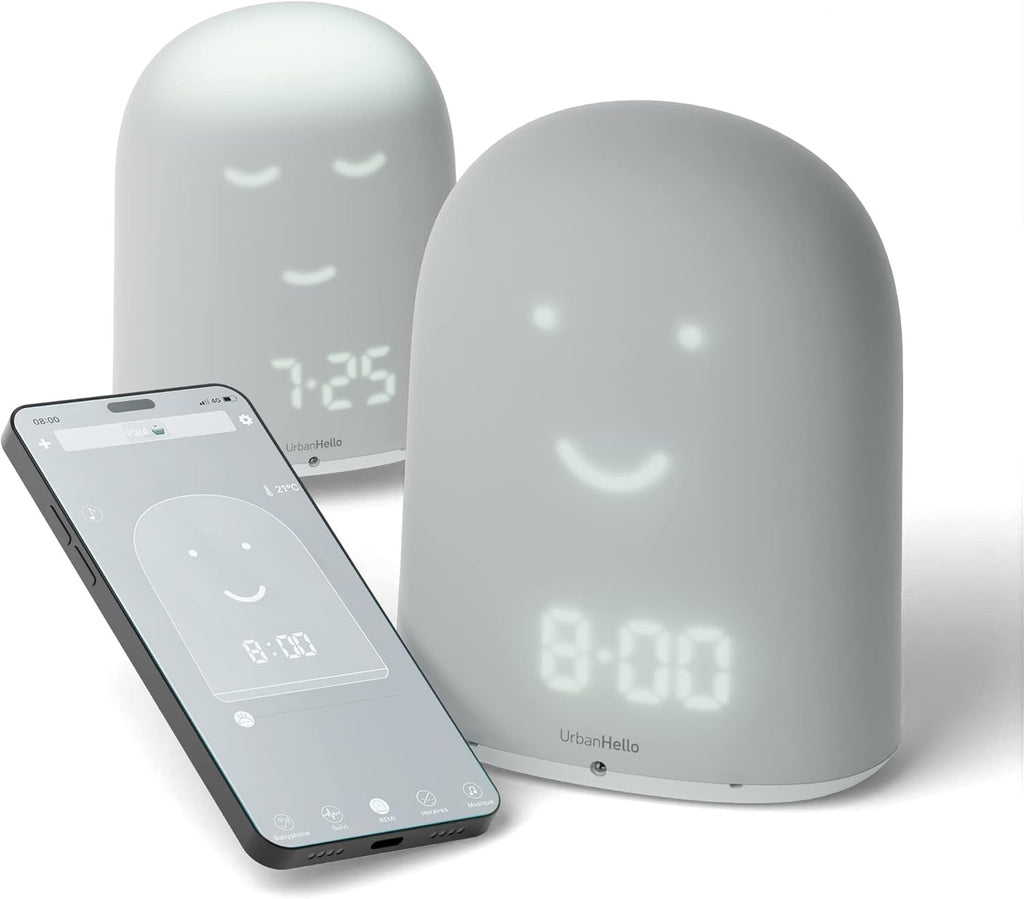 UrbanHello - REMI, réveil intelligent, veilleuse et babyphone multifonctions, gris