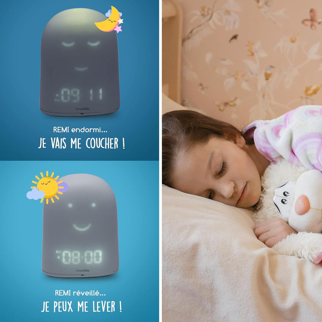 UrbanHello - REMI, réveil intelligent, veilleuse et babyphone multifonctions, gris