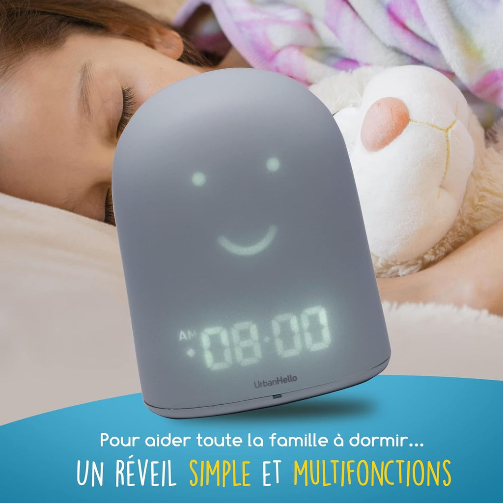 UrbanHello - REMI, réveil intelligent, veilleuse et babyphone multifonctions, gris