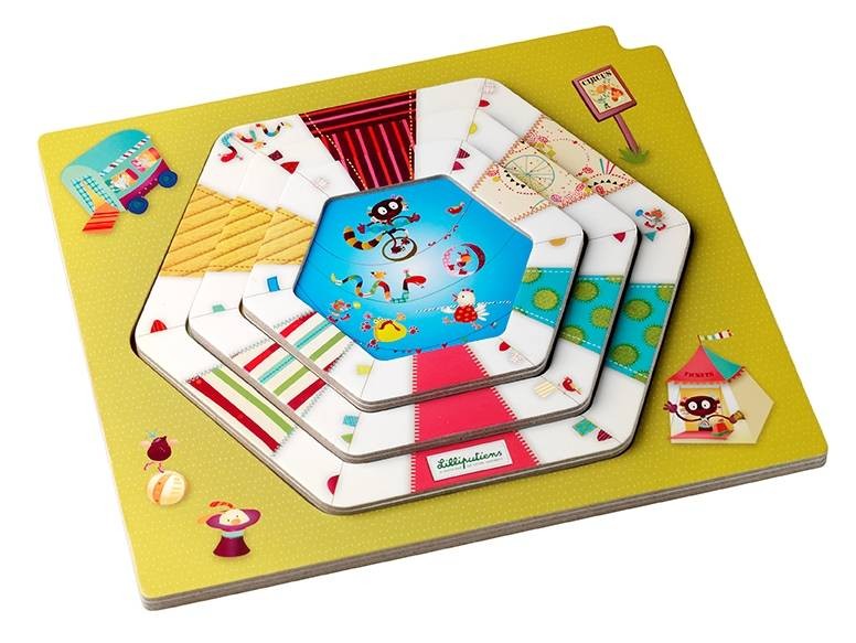 Lilliputiens - Circus Puzzl' Show puzzle en bois multicouches