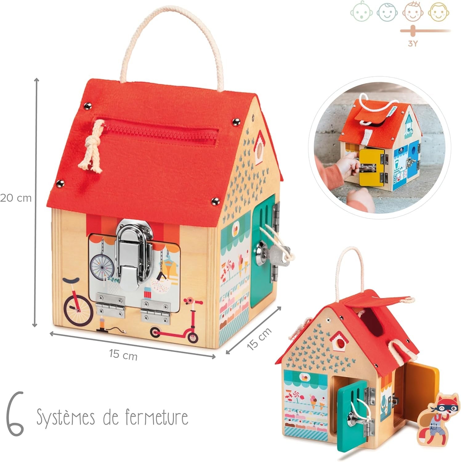 Lilliputiens - Maison en bois multi-fermetures