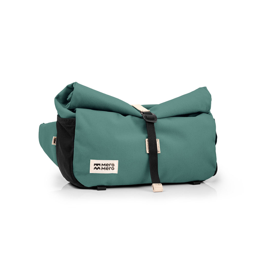 MeroMero - Piha sac banane et saccoche avant vélo 2-en-1 Silver Pine