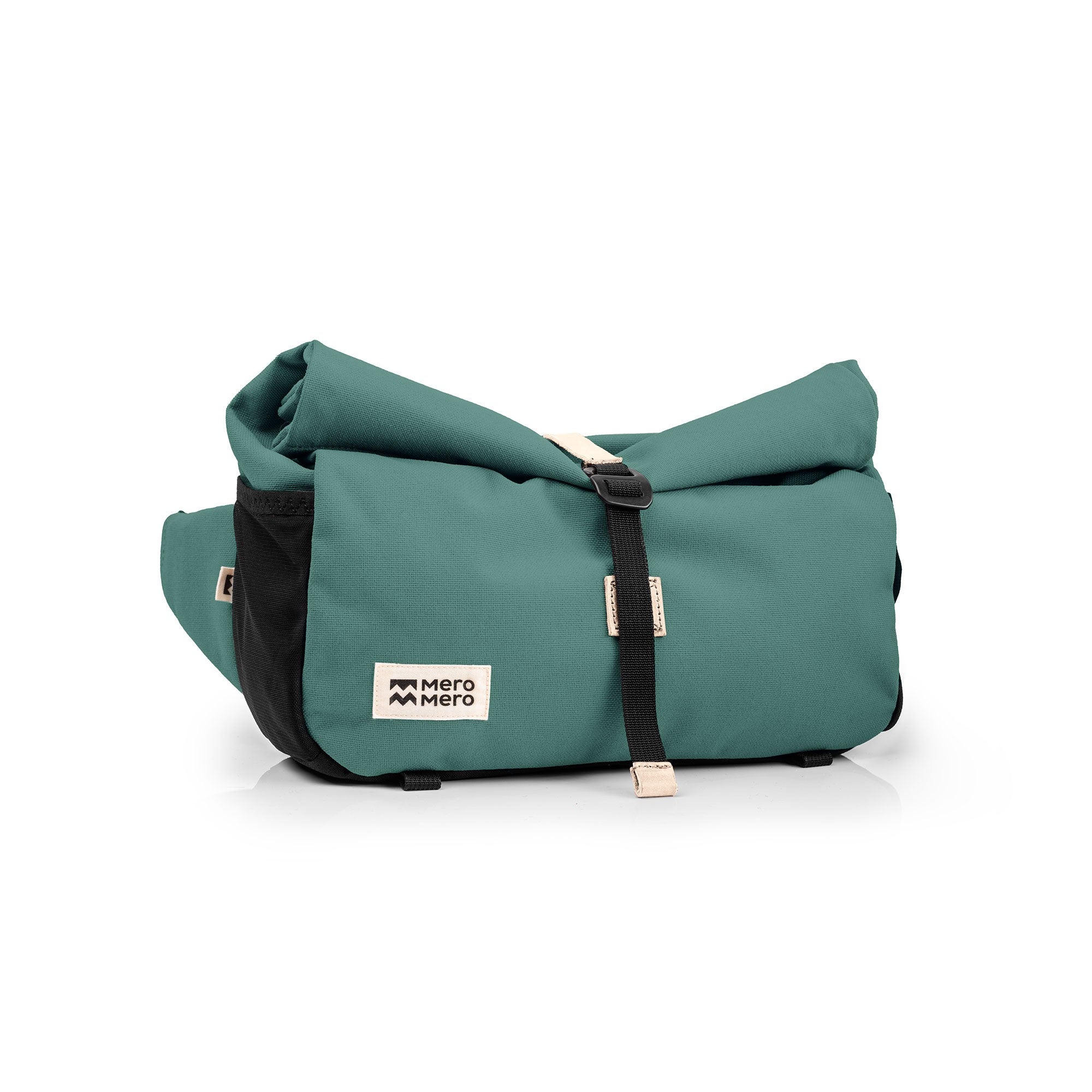 MeroMero - Piha sac banane et saccoche avant vélo 2-en-1 Silver Pine