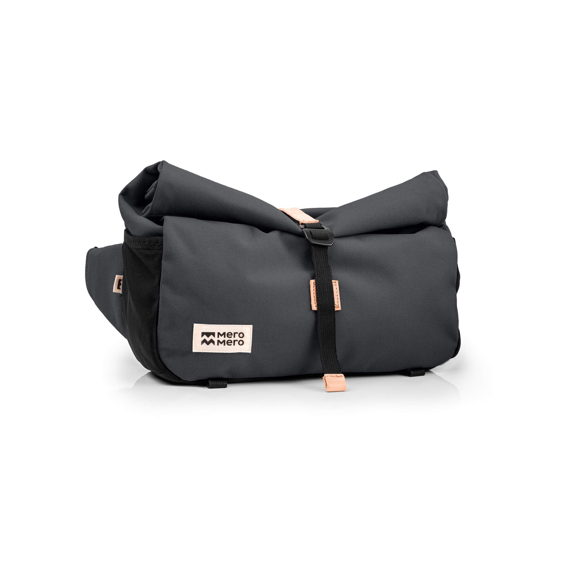 MeroMero - Piha sac banane et saccoche avant vélo 2-en-1 Dark Grey