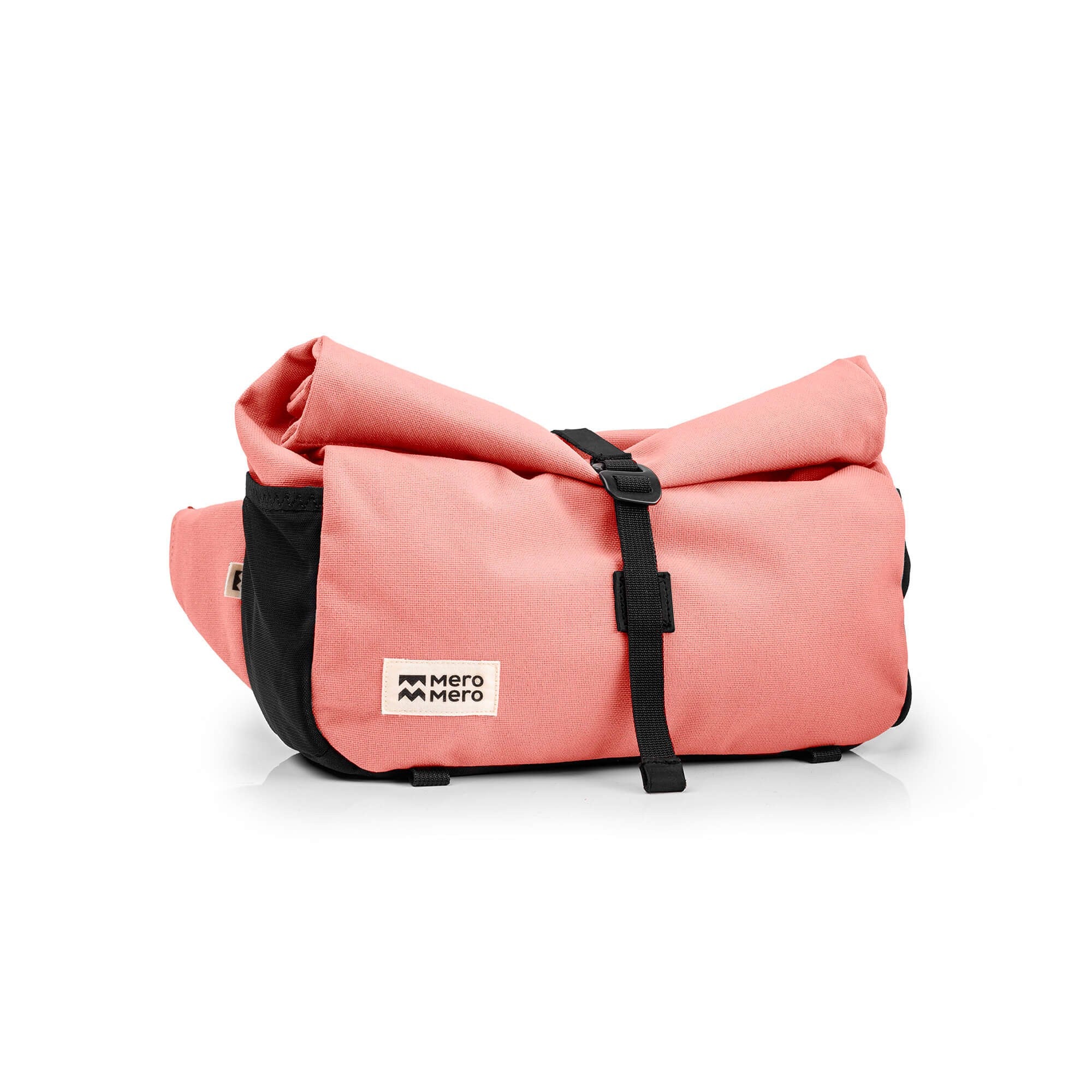 MeroMero - Piha sac banane et saccoche avant vélo 2-en-1 Blossom Pink